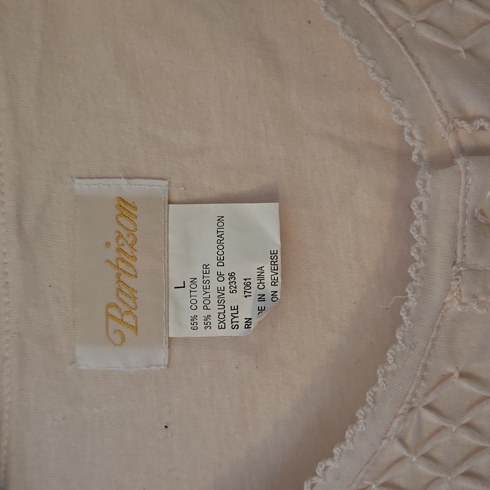 Vintage Barbizon Pink Long Sleeve Nightgown - Picture 6 of 7